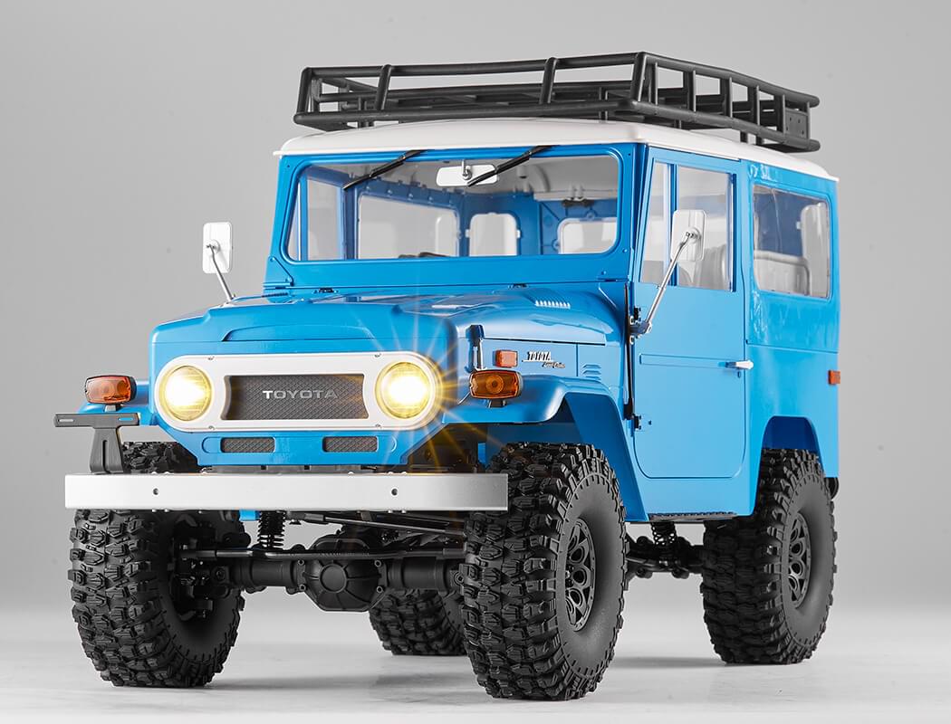 Crawler FMS 1/10 Toyota land Cruiser FJ40 RS bleu - FMS11035RSBU - Breizh Modélisme.