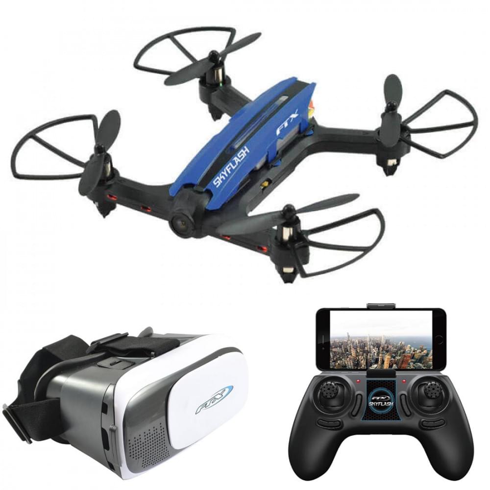 Drone FPV 720P FTX SKYFLASH Racing avec Lunettes et Obstacles - Breizh Modélisme.