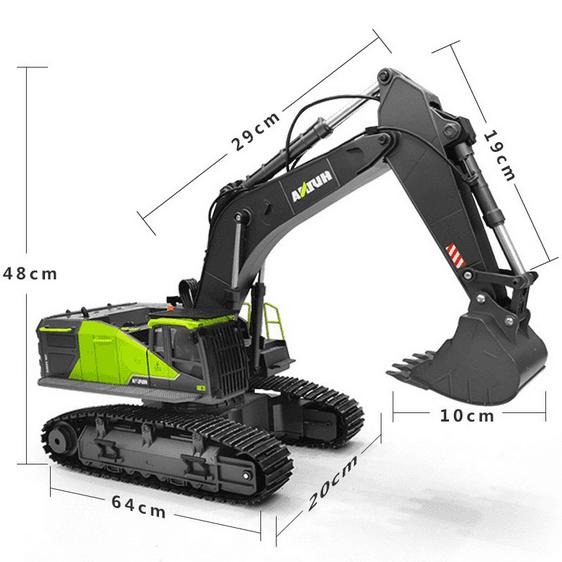Pelleteuse RC 1/14 2.4ghz RTR Huina 1593 - Breizh Modélisme.