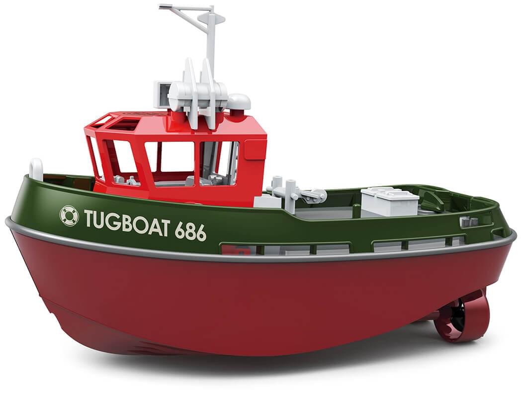Remorqueur Radio-commandé 230mm Heng Long 1/72 Tugboat 686 vert - Breizh Modélisme.