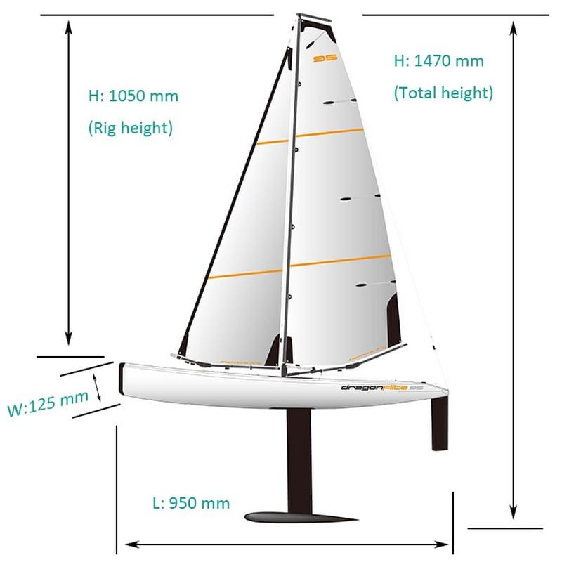 Voilier Joysway Dragon Flite 95 V2 RTR - Joysway 8811V2 - Breizh Modélisme.