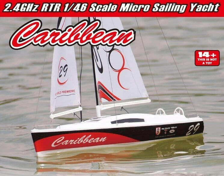 Voilier Joysway radiocommandé Caribbean V2 RTS 2.4Ghz - 8802V2 - Breizh Modélisme.