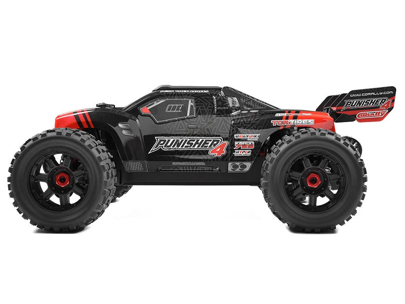Corally Punisher 4 Brushless 4S Basher Truck RTR 00292 rouge - Breizh Modélisme.