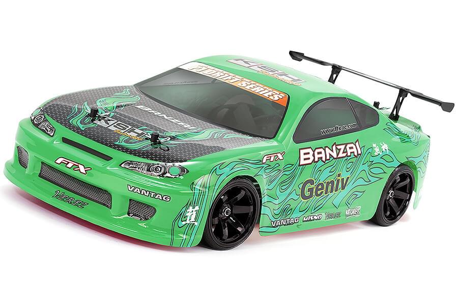FTX Banzai Voiture RC Drift 1/10 RTR 5529 verte - Breizh Modélisme.