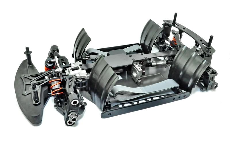 Hyper VTE2 On-Road Extreme Speed 1/8 chassis seul prémonté HB-VTE2-8 - Breizh Modélisme.