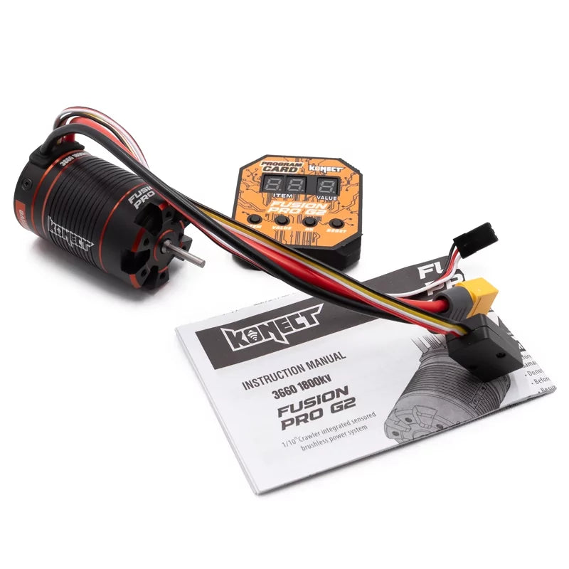 Moteur Brushless 1/10 Konect Fusion G2 3660 1800 kv IP67 crawler