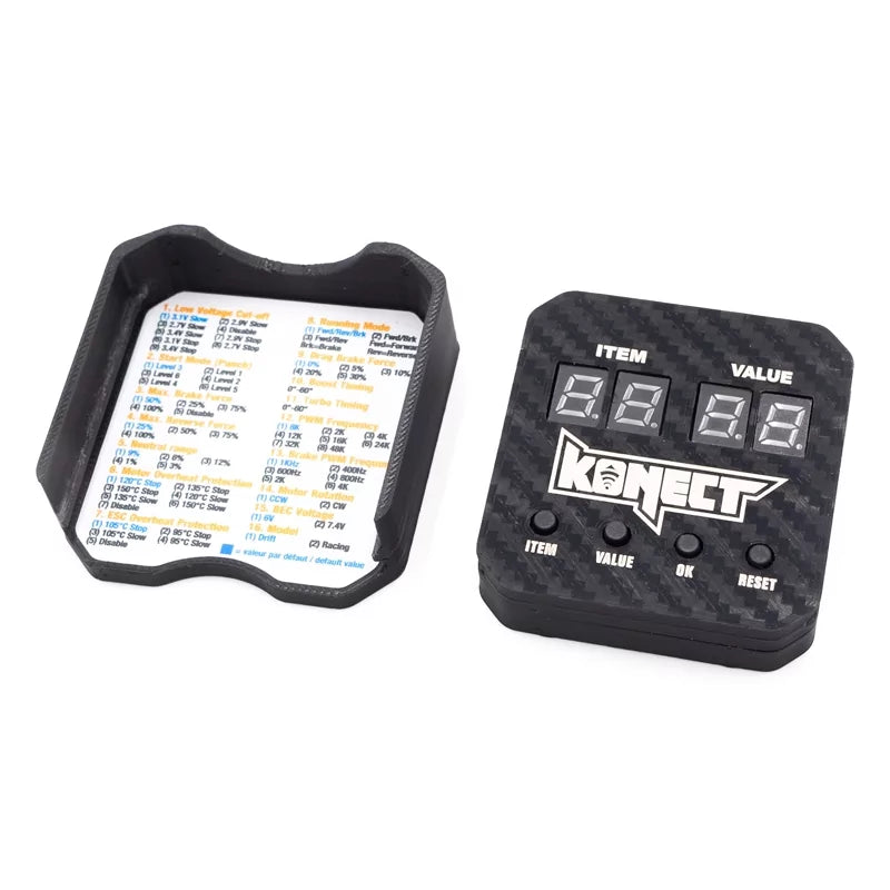 Contrôleur 1/10 Elite Konect 100amp 2S avec carte de programmation - KN-ELITE-ESC100