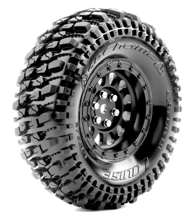 2 pneus et jantes Crawler 1/10 Louise 1.9 CR Champ 3345VB - Breizh Modélisme.