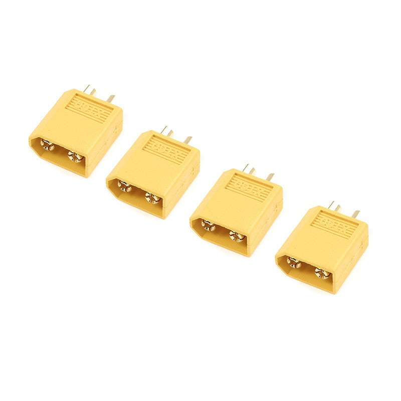 Connecteur XT60 Mâle (x4) - GF-1003-003 - Breizh Modélisme.