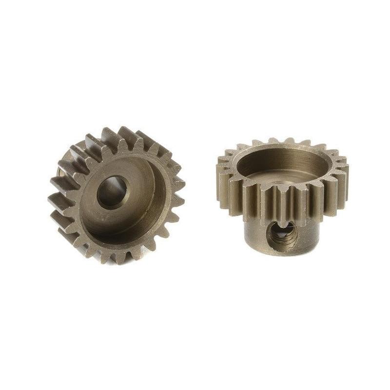 Pignon M0.6 - Court - Acier trempé - 21 dents - Dia. 3,17 mm - C-71621 - Breizh Modélisme.
