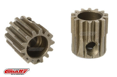 Pignon moteur 48 DP - Court - Acier trempé - 14 Dents - Axe moteur 3.17mm - Breizh Modélisme.
