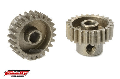 Pignon moteur 48 DP - Court - Acier trempé - 24 Dents - Axe moteur 3.17mm - Breizh Modélisme.