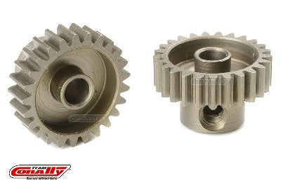 Pignon moteur 48 DP - Court - Acier trempé - 25 Dents - Axe moteur 3.17mm - Breizh Modélisme.