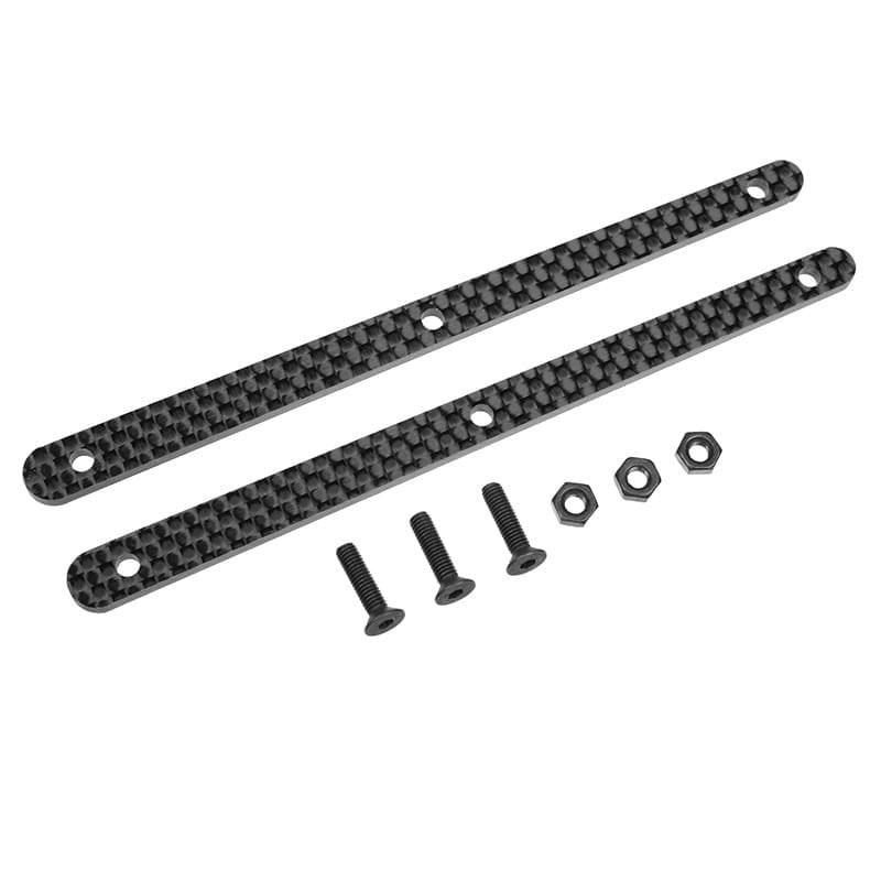 Raidisseur Châssis - AV - Pour réf. C-00180-103 - Graphite 2.5mm - 2 pcs - Corally - C-00180-256 - Breizh Modélisme.