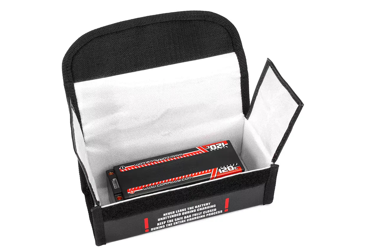 Sac Lipo Safe pour 2 batteries 2S à boîtier rigide Corally - C-90248 - Breizh Modélisme.