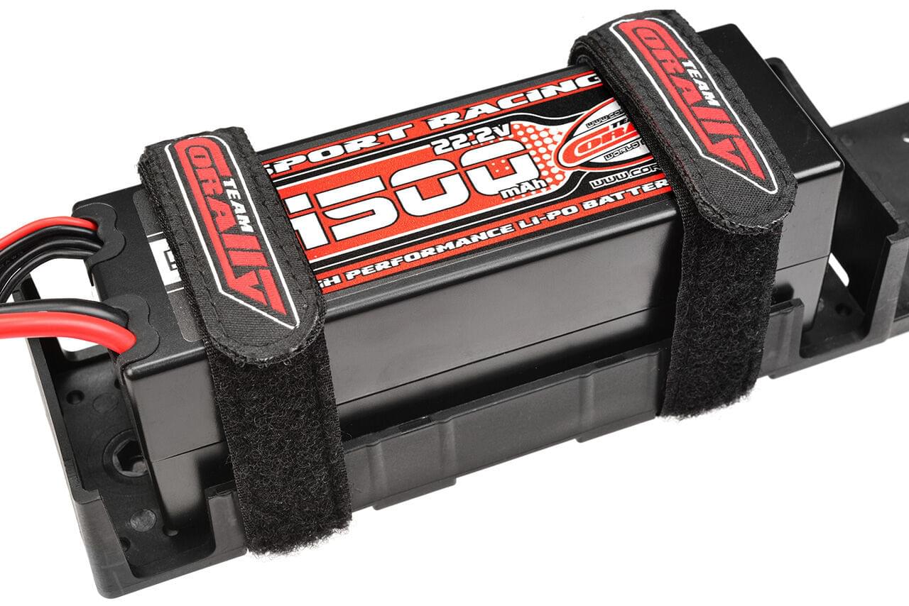 Sangles de batterie Pro 300x20 mm noir (2 pcs) - C-50535 - Breizh Modélisme.