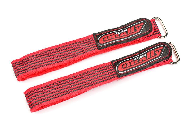 Sangles de batterie Pro 300x20 mm rouge (2 pcs) - C-50536 - Breizh Modélisme.
