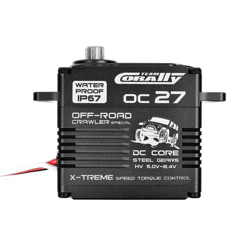 Servo numérique OC-27 HV 27.3Kg/0.11s - IP-67 - Engrenage en acier - Kronos XP 6S - Corally - C-52015 - Breizh Modélisme.