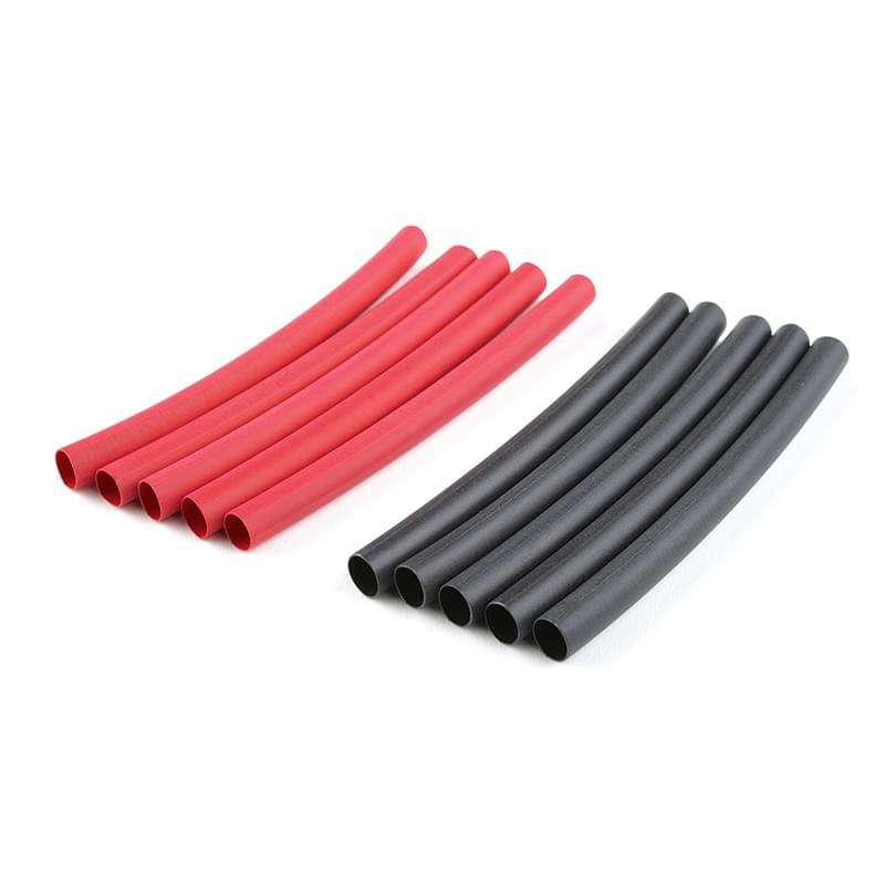 Team Corally - Gaine thermo - 4.7mm - Rouge + Noir - 10 pcs - C-50222 - Breizh Modélisme.
