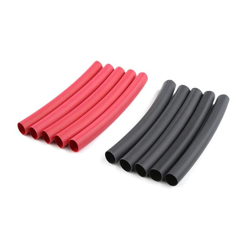 Team Corally - Gaine thermo - 6.4mm - Rouge + Noir - 10 pcs - C-50223 - Breizh Modélisme.