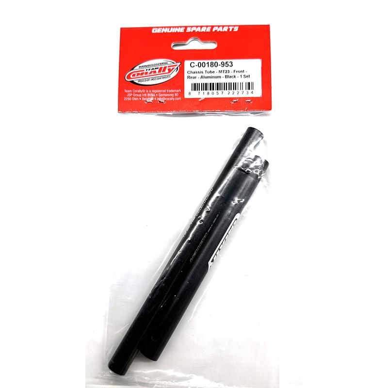Tube de châssis MT-G2 avant/arrière aluminium noir - C-00180-953 - Breizh Modélisme.
