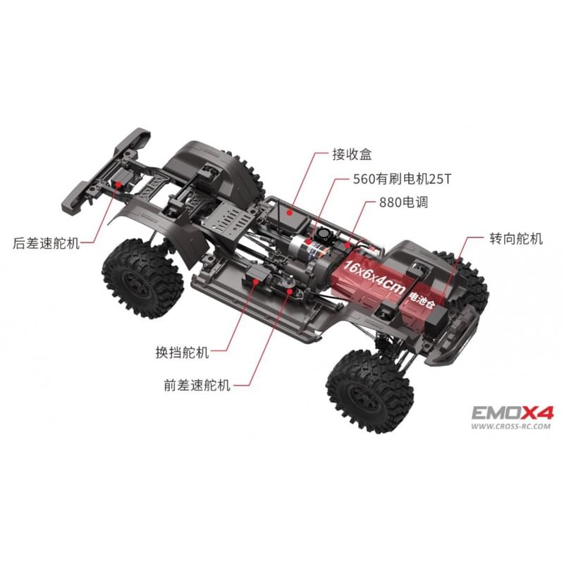 Crawler Cross RC EMO X4 1/8 RTR Version Brushless - CRO90100182