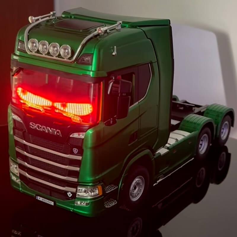 Ensemble de phares LED « yeux de démon » pour camion Huina Scania 1501 vert