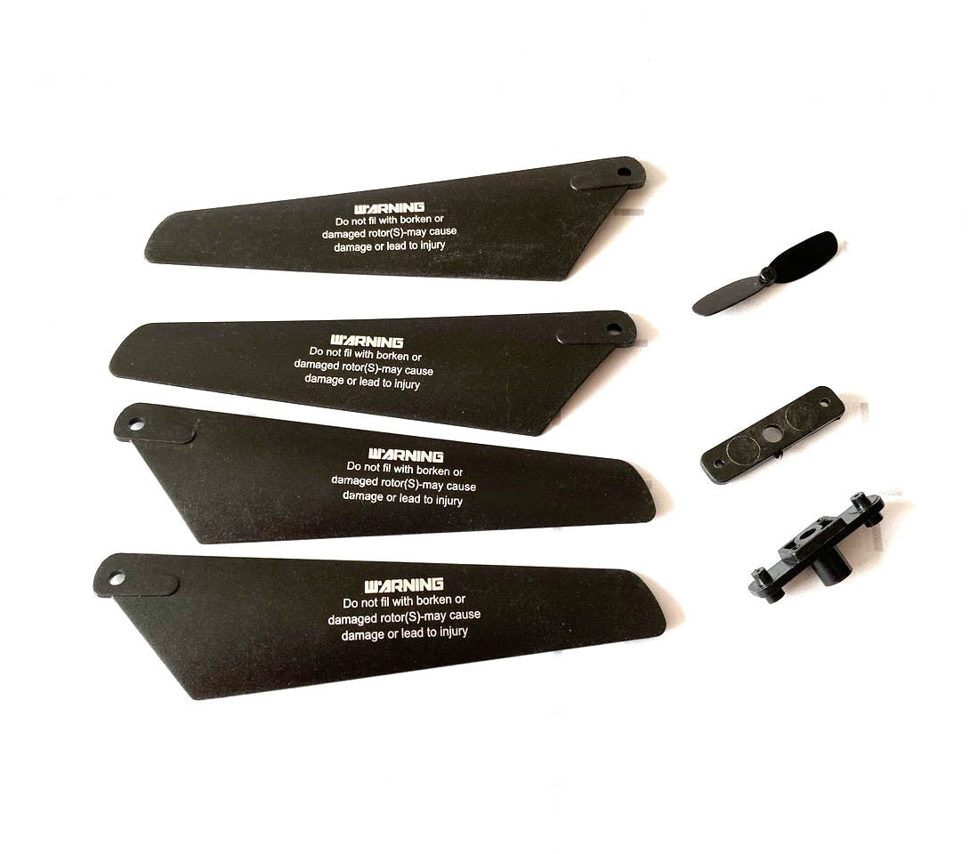 4 Pales principales + hélice pour Hélicoptère DF-100 PRO - 9502 - Breizh Modélisme.