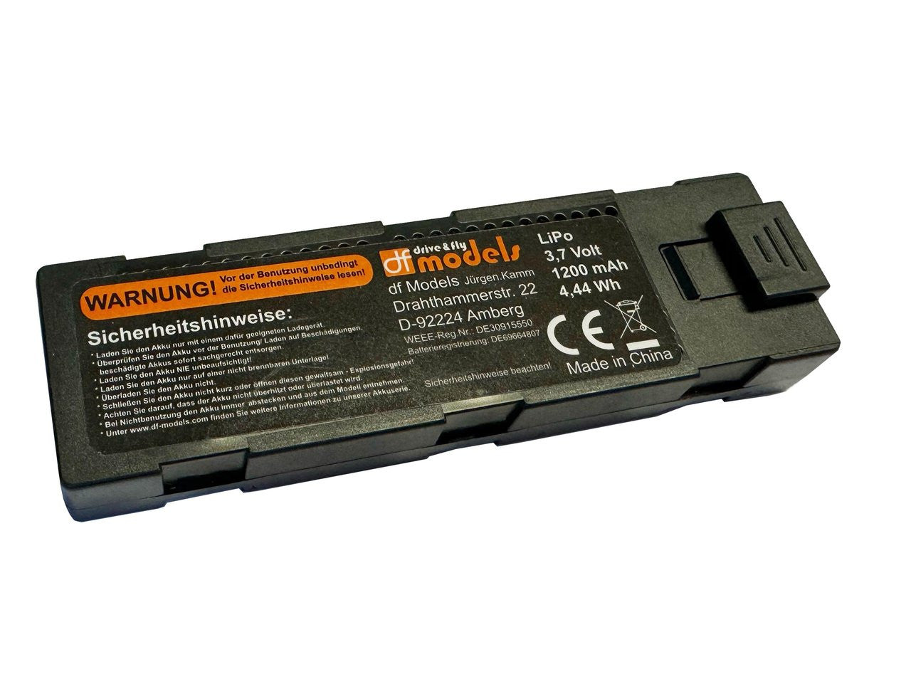 Batterie Lipo 3.7V 1200mAh pour 200 - 9571 - Breizh Modélisme.