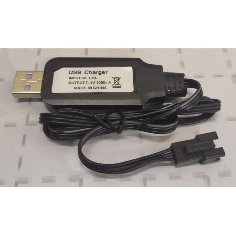 Chargeur USB prise Plug noir pour Batterie 1571 - 7620 - Breizh Modélisme.