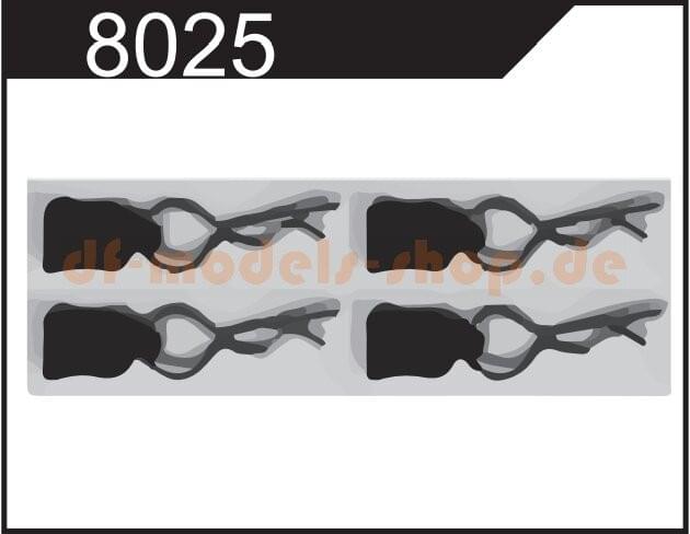 Clips de carrosserie - DF Models 8025 - Breizh Modélisme.