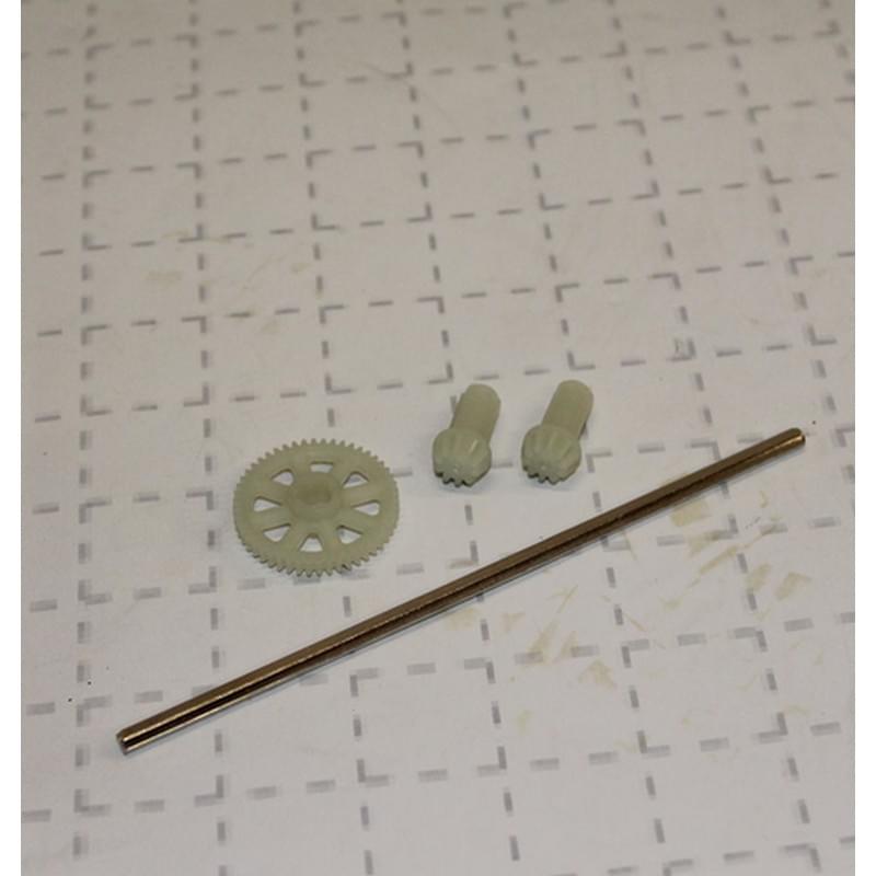 Pignon principal cardan central et Pignons coniques pour DF-Fun-Racer 1/14 4WD RTR - 7612 - Breizh Modélisme.