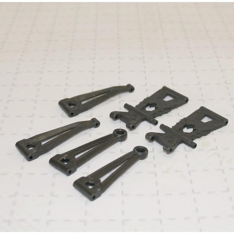 Triangles de suspension av/arr pour DF-Fun-Racer 1/14 4WD RTR - 7606 - Breizh Modélisme.