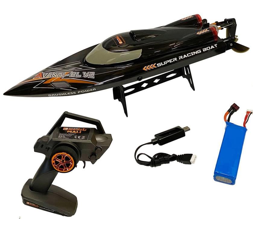 Bateau télécommandé électrique Brushless 55+km/h AVANTI BL V2 - Breizh Modélisme.