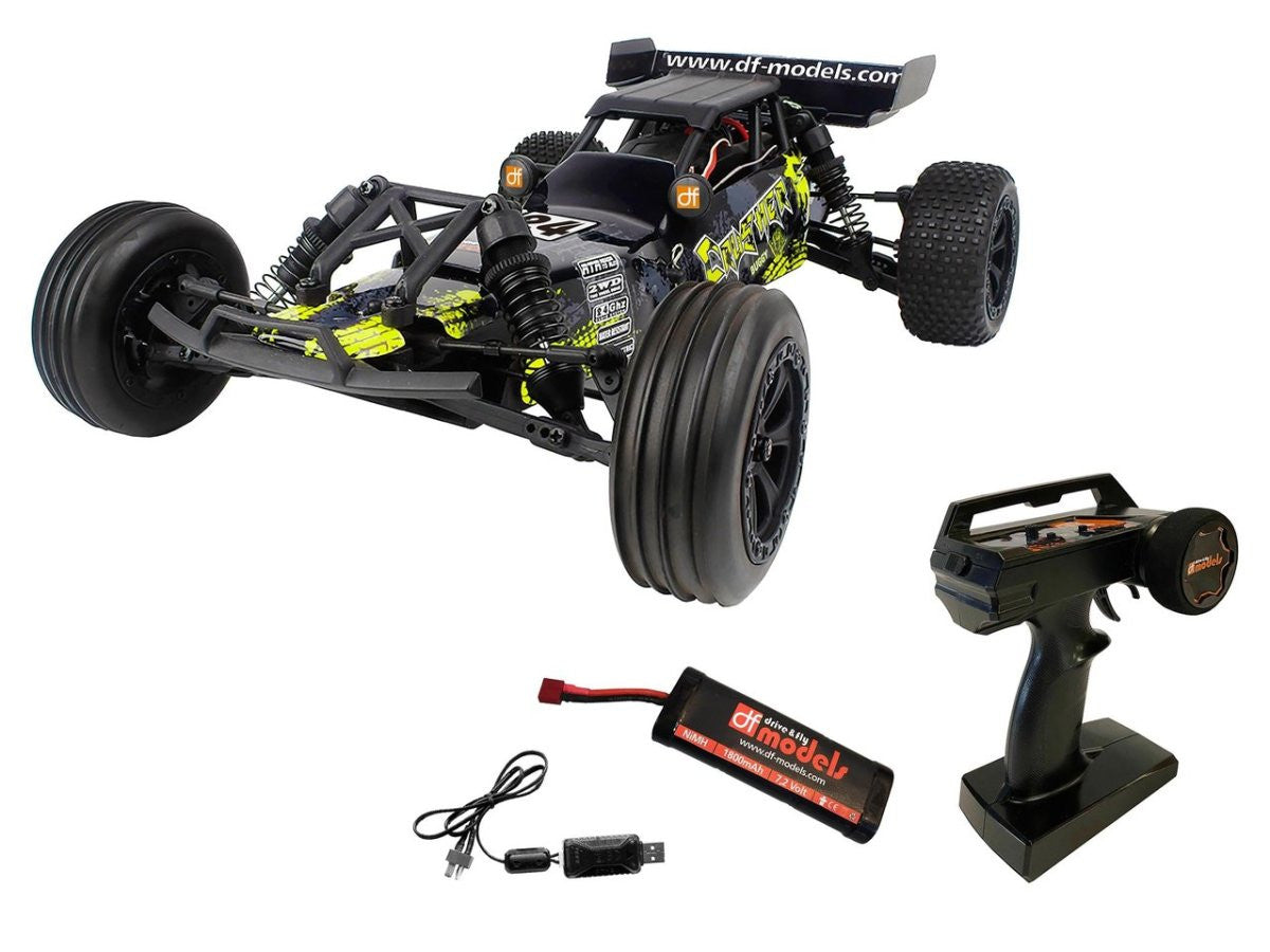 DF Models Buggy RC 1/10 Crusher V2 Race 2WD RTR 35km/h 3140 - Breizh Modélisme.