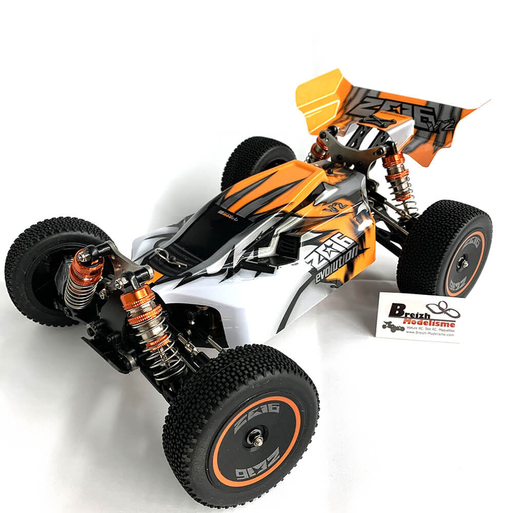 DF Models Buggy RC Z06 Evolution V2 RTR 1/14 - 60km/h 4WD - 3123 / Wltoys 144001 - Breizh Modélisme.