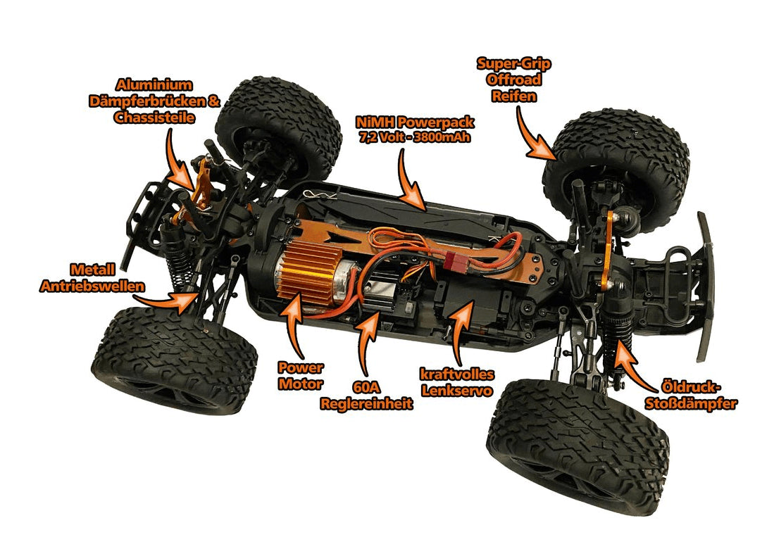DF Models Truggy Tout Terrain DirtFighter RTR 1/10 vitesse 40km/h 3178 - Breizh Modélisme.