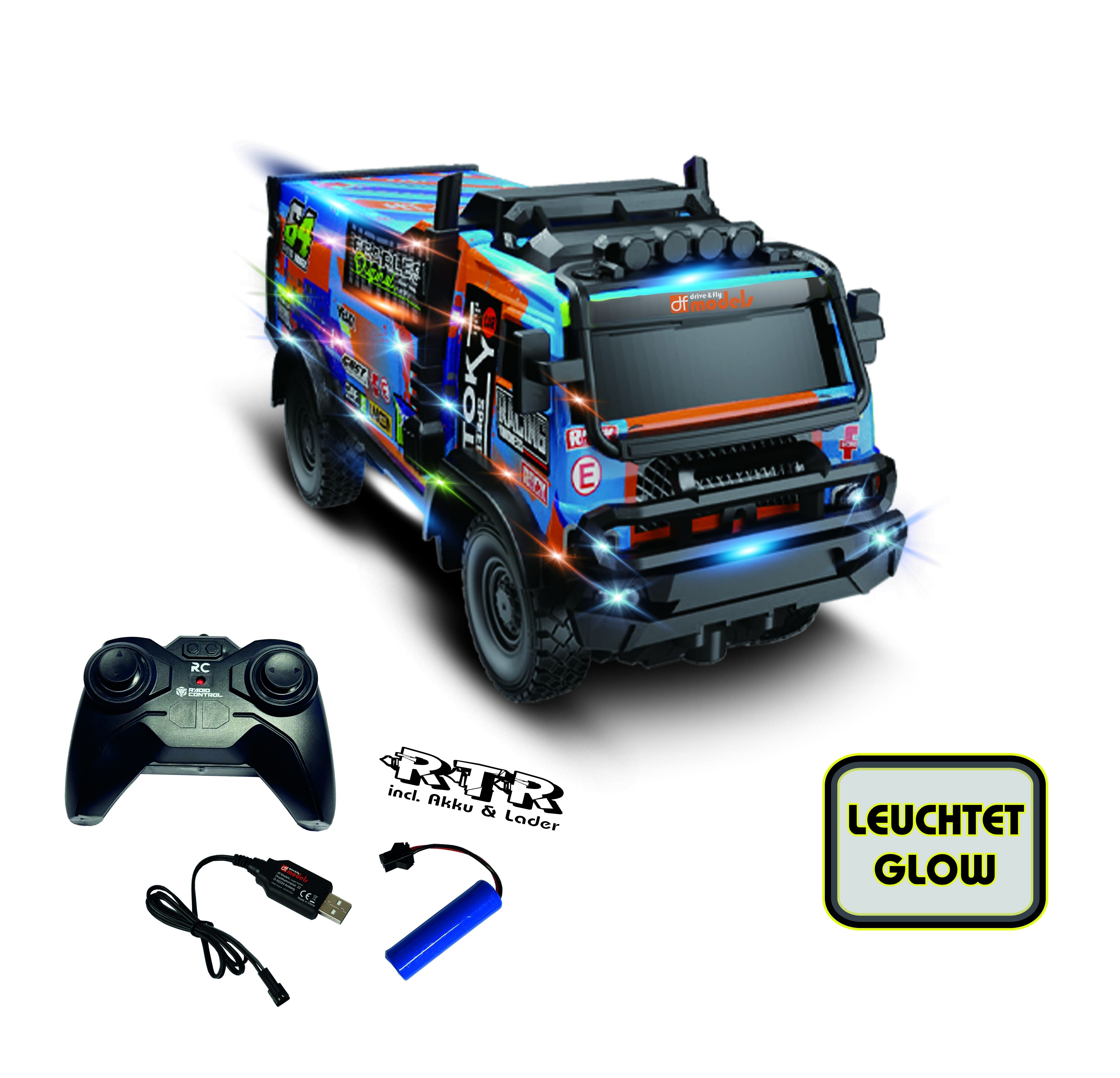 Mini Camion Mountain Truck Rally Van 1/18 DF Models 3139 - Breizh Modélisme.