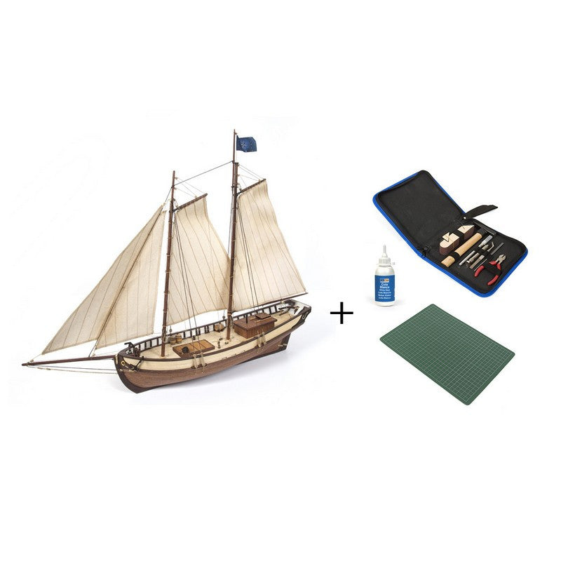 Maquette Bateau Bois coffret initiation Polaris avec voiles - Occre 12007S - Breizh Modélisme.