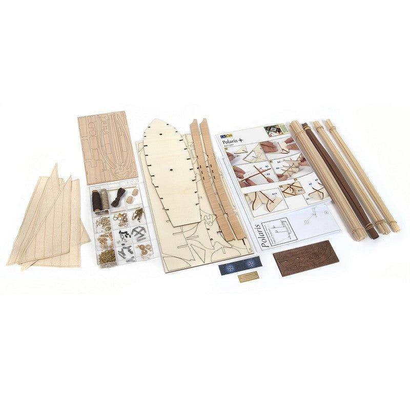 Maquette Bateau Bois coffret initiation Polaris avec voiles - Occre 12007S - Breizh Modélisme.