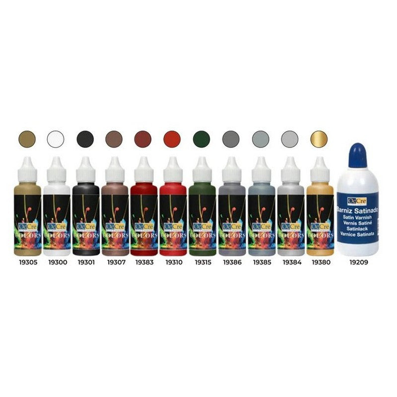 Pack de peintures acrylique et Vernis Prinz Eugen" - Occre 90506" - Breizh Modélisme.
