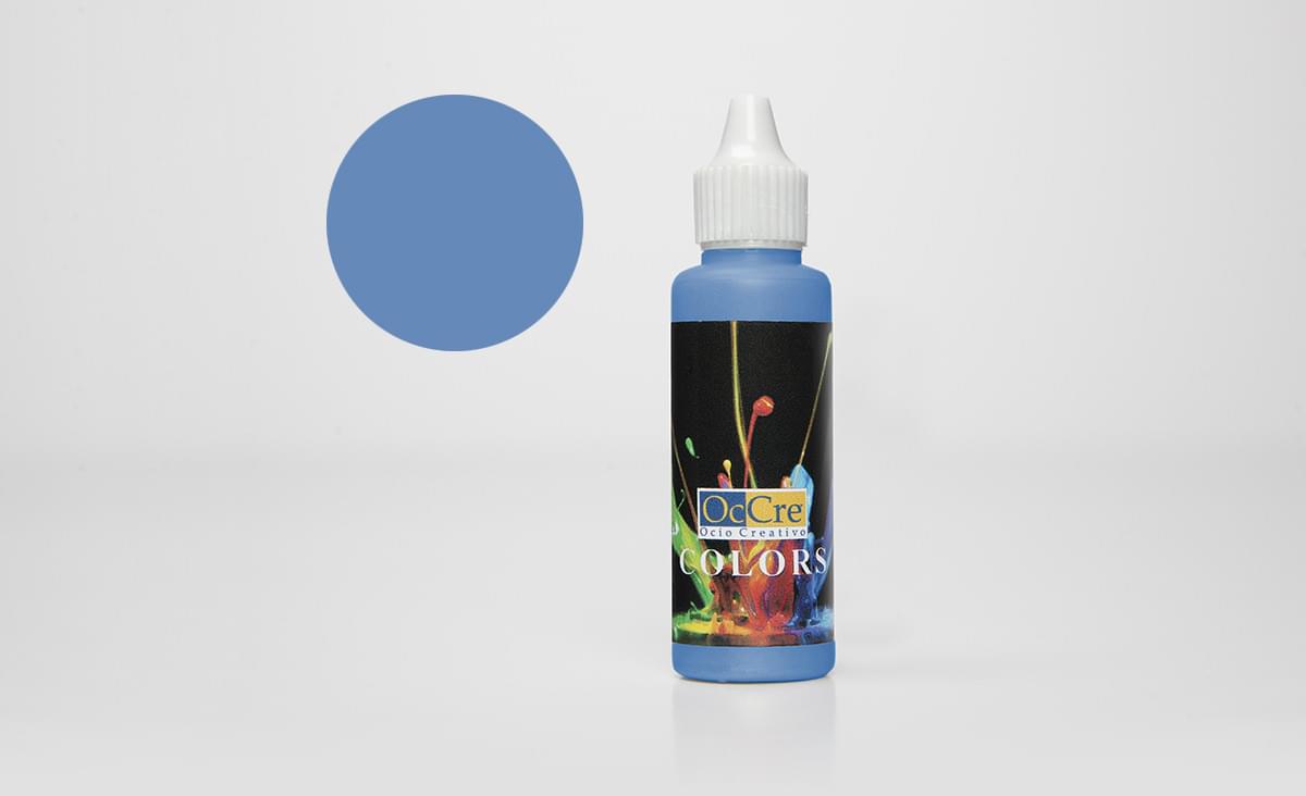 Peintures acryliques 30 ml - Bleu moyen - Occre 19312 - Breizh Modélisme.