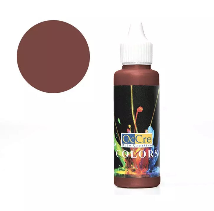 Peintures acryliques 30 ml - Marron foncé - Occre 19308 - Breizh Modélisme.