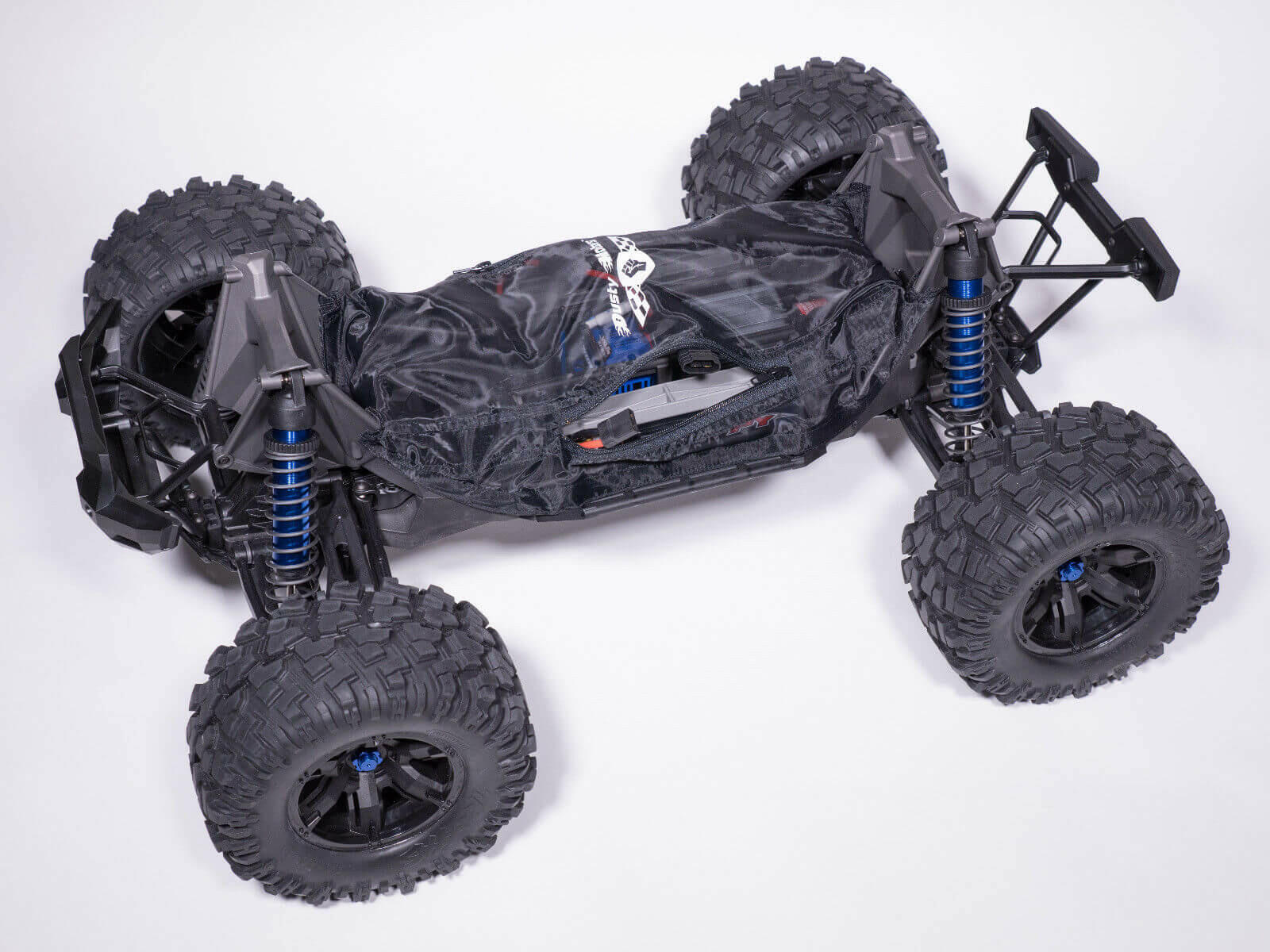 Housse de protection Noire Traxxas XMAXX Dusty Motors - Breizh Modélisme.