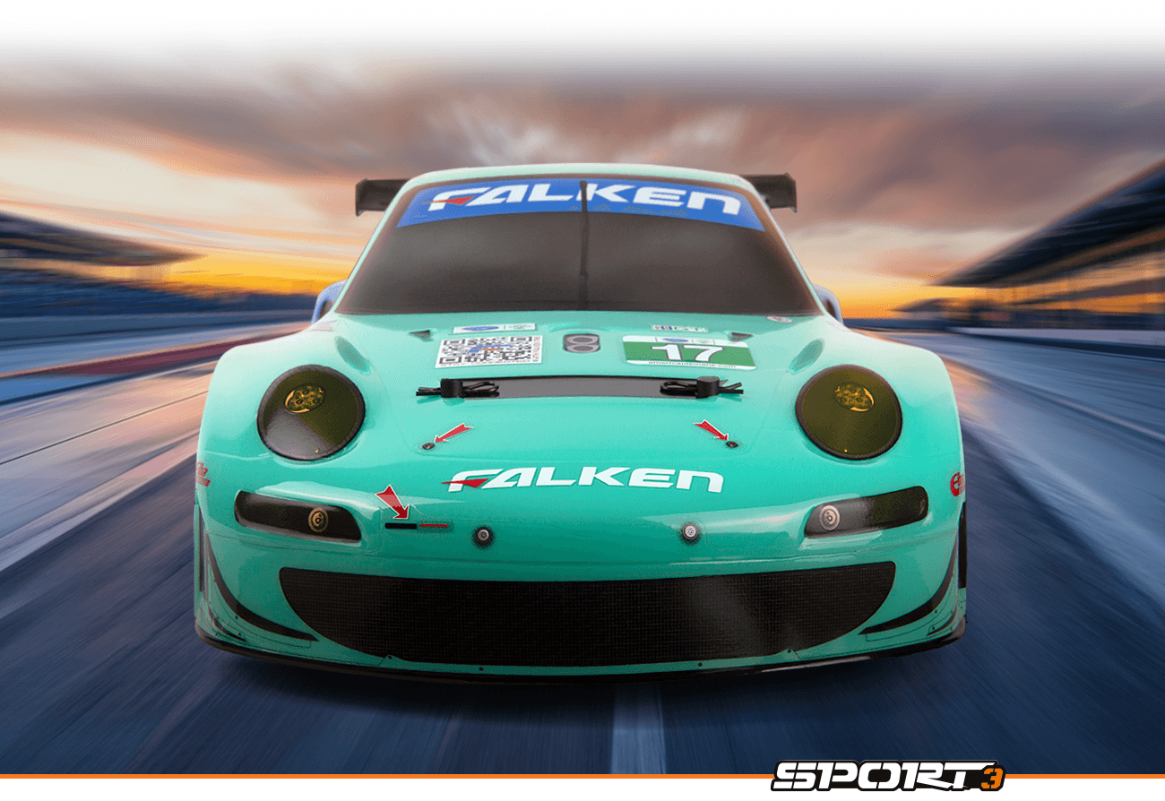 HPI Racing Sport 3 Porsche 911 GT3 RSR Falken FLUX - HP160781
