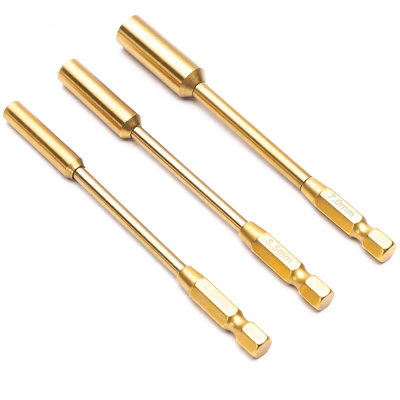 Jeu d'embouts FASTRAX 4,0/5,5/7,0 mm pour tournevis électrique - Breizh Modélisme.