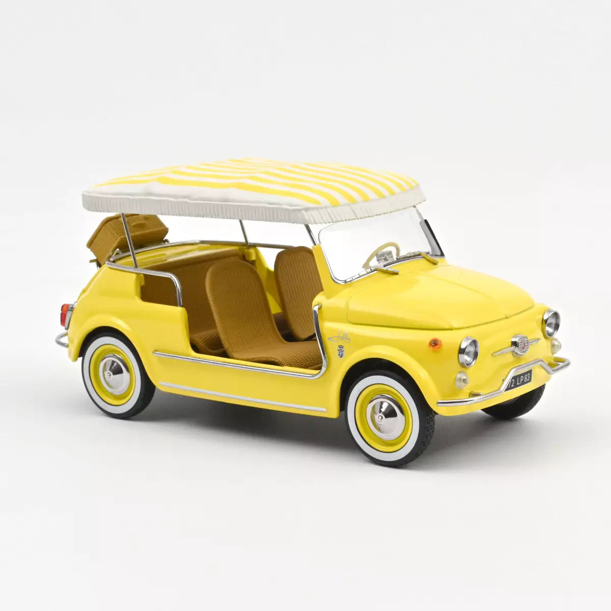 Voiture miniature collection 1/18 Fiat 500 Jolly 1965 Jaune Norev 187790