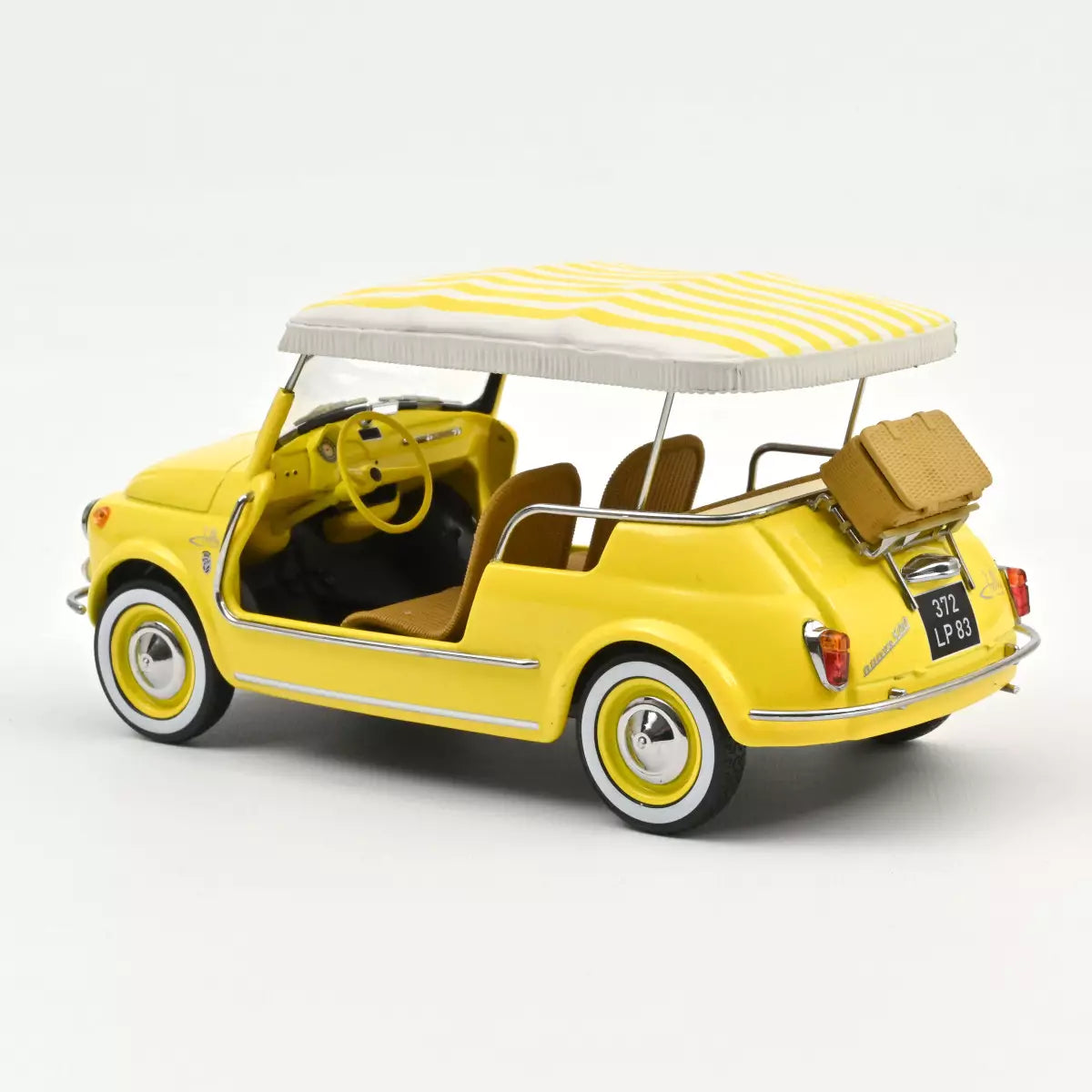 Voiture miniature collection 1/18 Fiat 500 Jolly 1965 Jaune Norev 187790