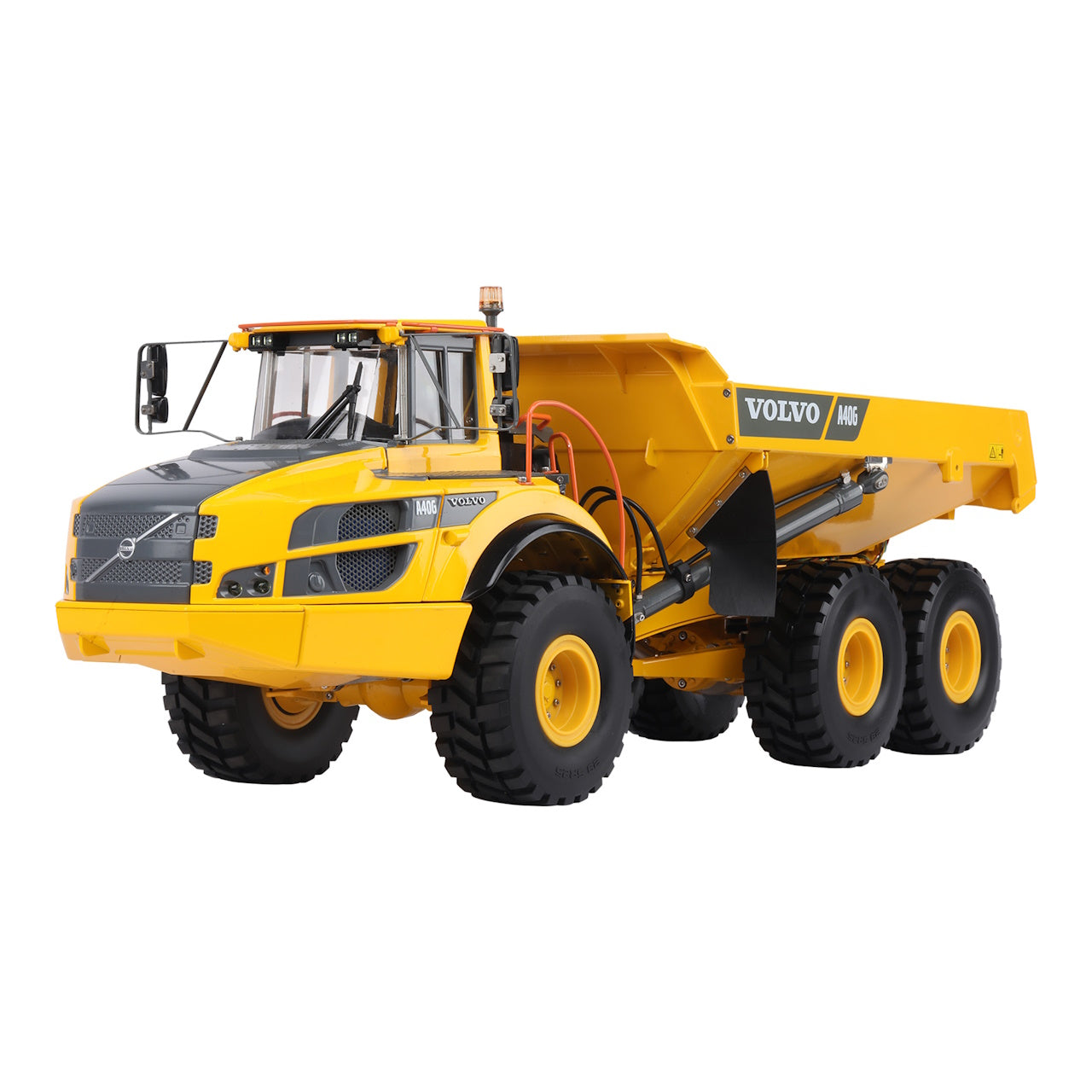 Camion de chantier Hydraulique Volvo Double E A40G en métal 1:16 RTR - Breizh Modélisme.