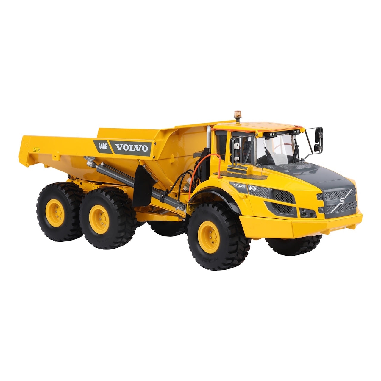 Camion de chantier Hydraulique Volvo Double E A40G en métal 1:16 RTR - Breizh Modélisme.